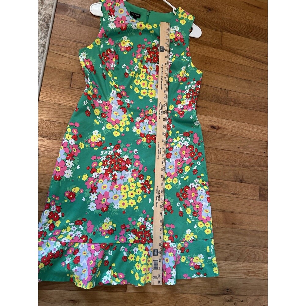 Talbots Floral Springtime Shift Dress Size 6 Cotton Summer Preppy Career Chic - Picture 9 of 10